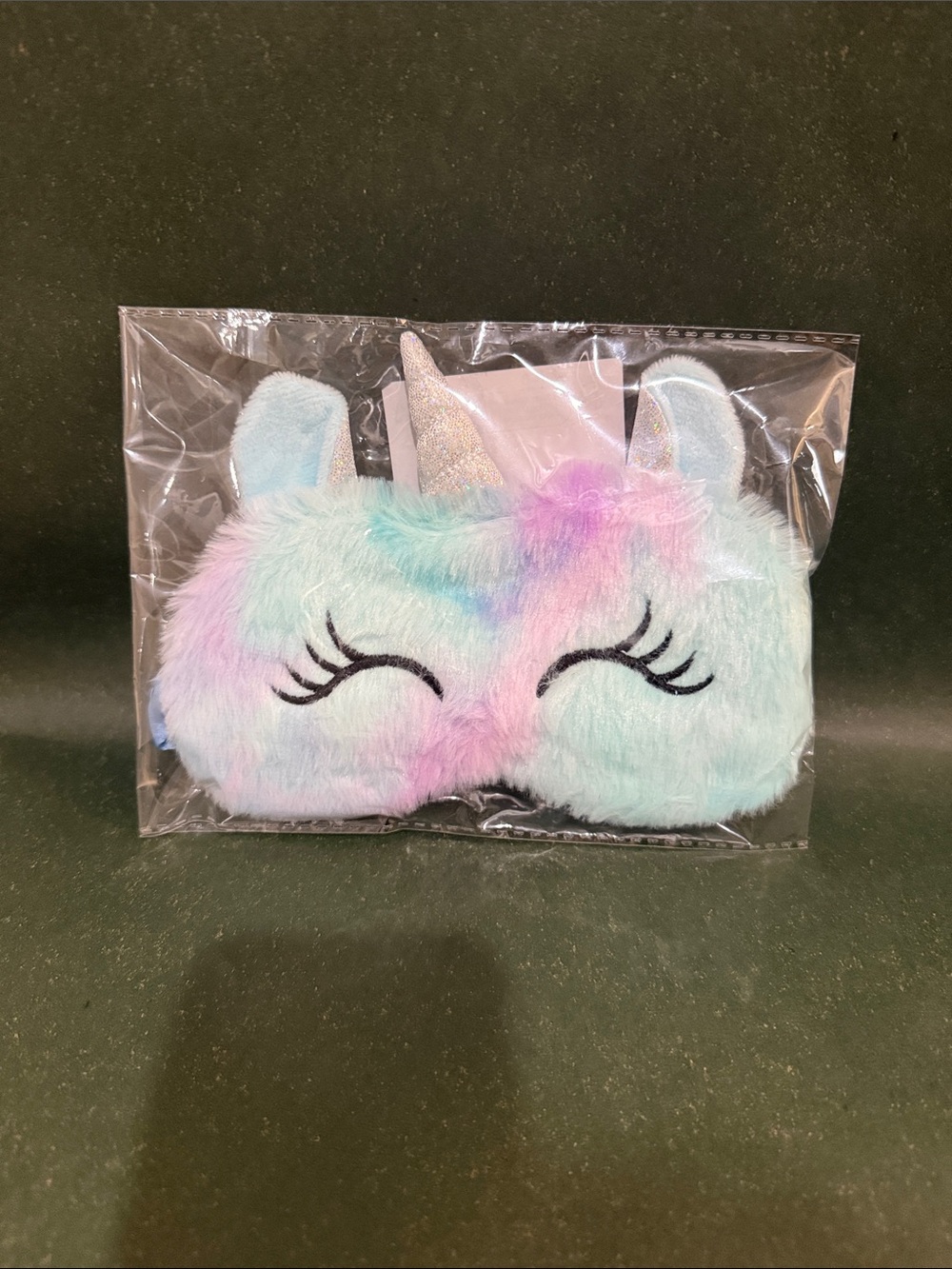 Unbranded Kids Unicorn Sleep Mask in Pastel Rainbow